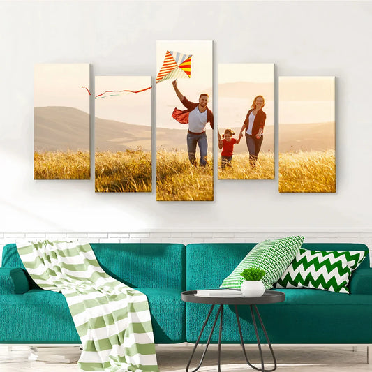 5 Piece Staggered Split Canvas Prints