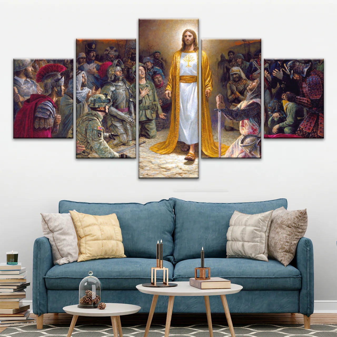 Soldats de Jésus-Christ priant devant le Seigneur pour les péchés commis Décoration murale de Jésus