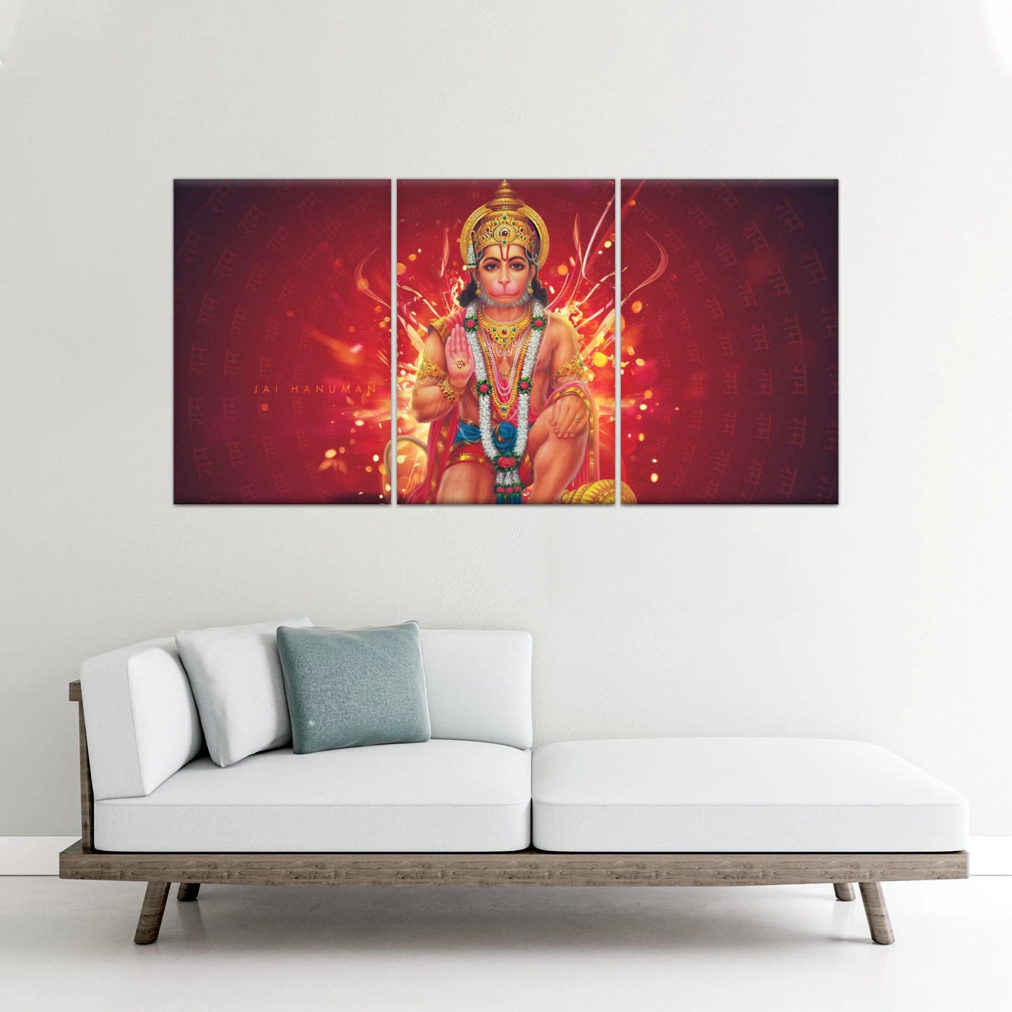 Sri Anjaneya - Dieu hindou Seigneur Hanuman Hindouisme Toile Peinture