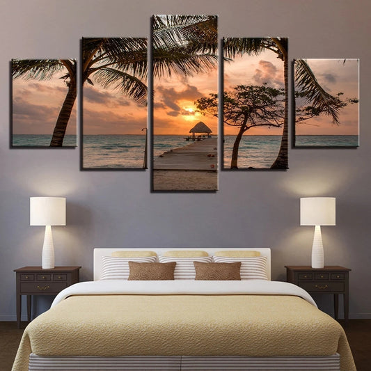 Custom Split Canvas Prints 5 Panel Canvas Art 24x44" (Medium)