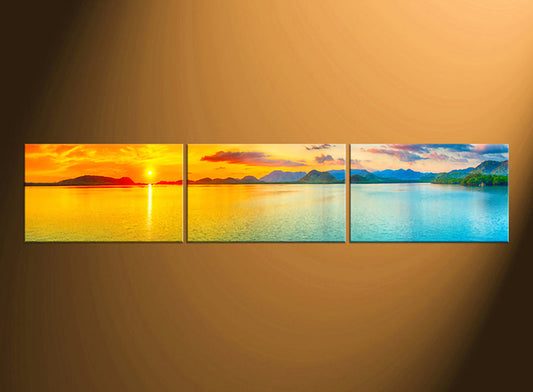 Personalisierte Leinwanddrucke 3-teilig Rahmen Querformat