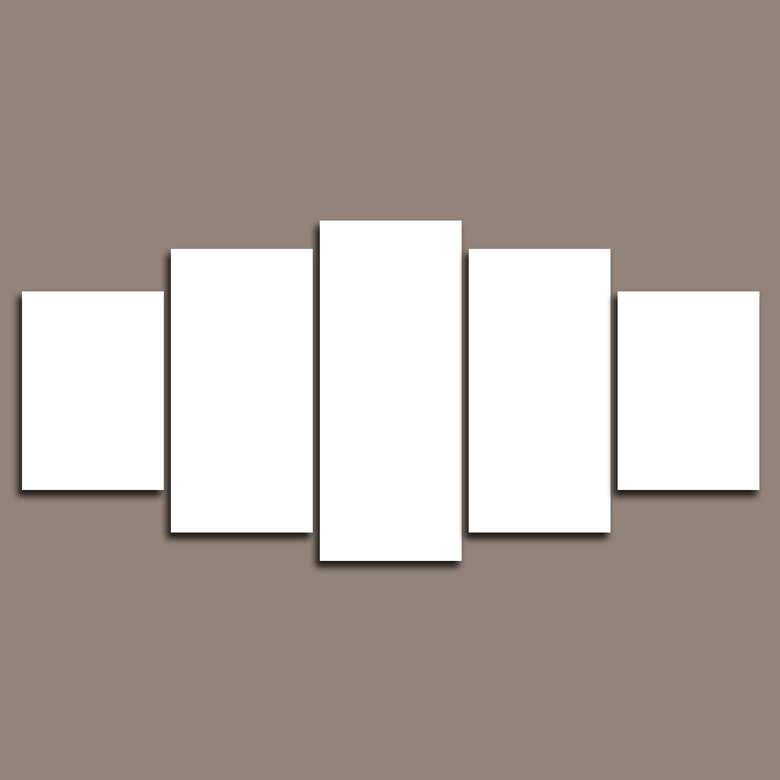 Custom 5 Piece Split Canvas Prints 24x50" (Medium)