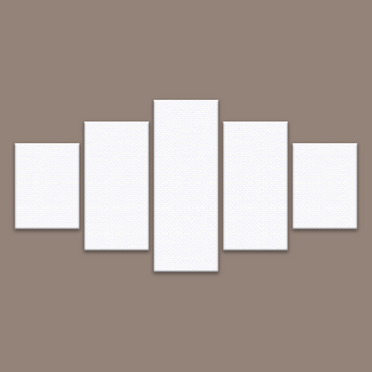 Personalisierte 5-teilige geteilte Leinwanddrucke 80 x 150 cm (groß)