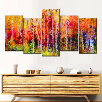 5 Piece Staggered Split Canvas Prints