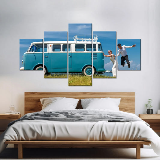 Personalisierte 5-teilige geteilte Leinwanddrucke 80 x 150 cm (groß)