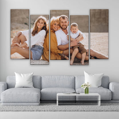 Custom 5 Panels Split Canvas Prints 40x60" 80x150cm (Extra Large)