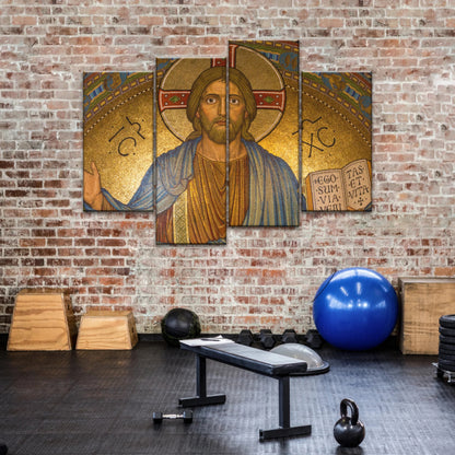 Jésus-Christ tenant un livre Art mural chrétien sur toile