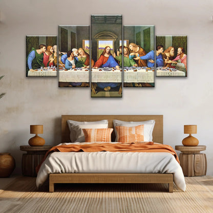 Leonardo Da Vinci Classic Oil Painting The Last Supper Jesus Wall Art