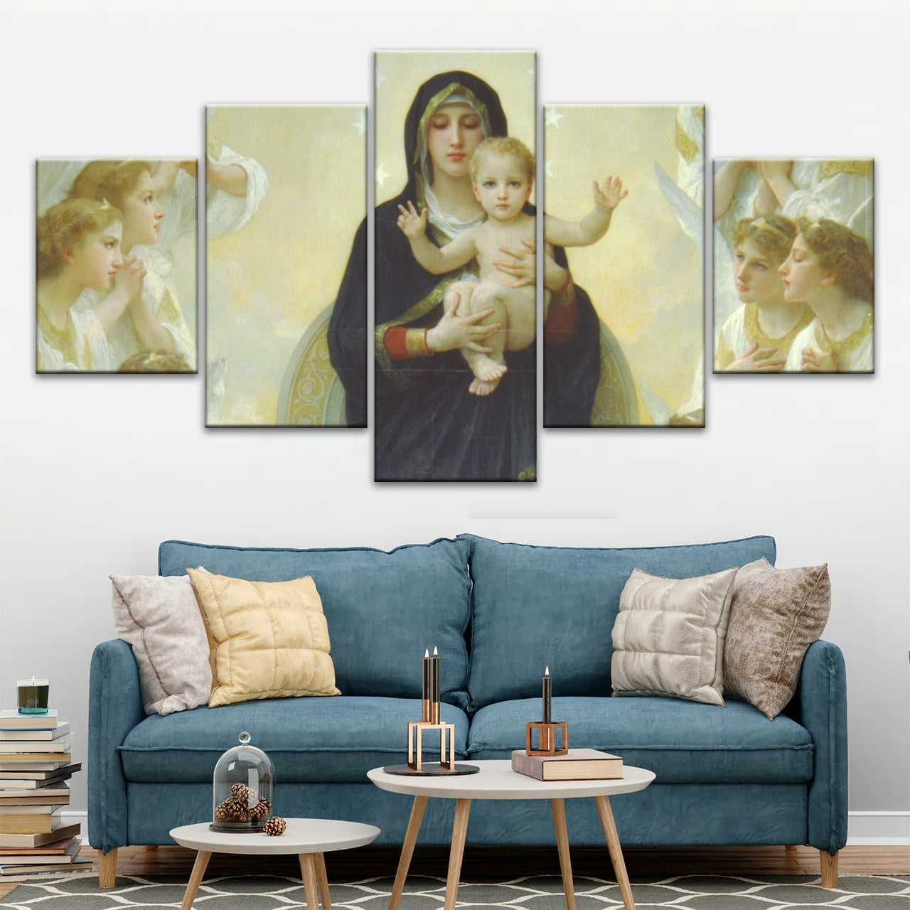 Religiöse christliche Unsere Liebe Frau von den Engeln Jesus Leinwanddrucke