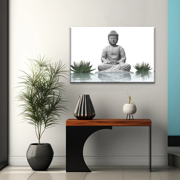 Sculpture de Bouddha assis Religion Bouddha Toile Art mural