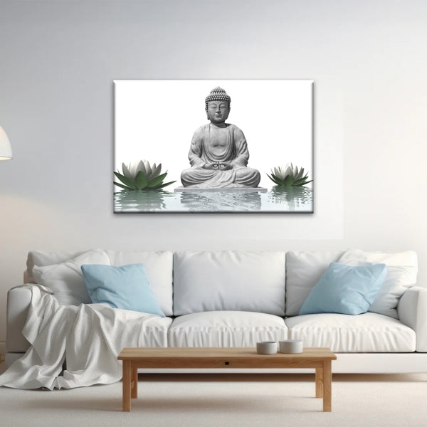 Sculpture de Bouddha assis Religion Bouddha Toile Art mural