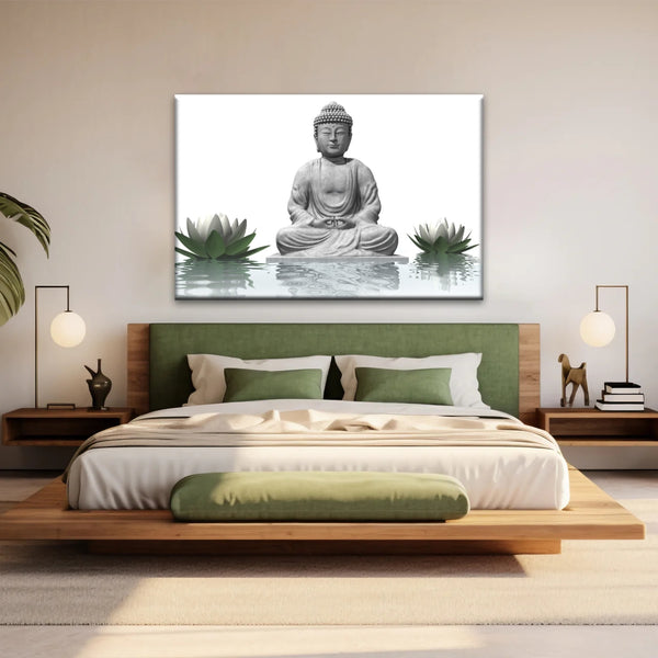 Sculpture de Bouddha assis Religion Bouddha Toile Art mural
