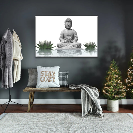 Sculpture de Bouddha assis Religion Bouddha Toile Art mural