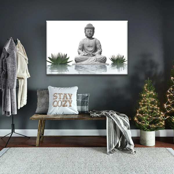 Sculpture de Bouddha assis Religion Bouddha Toile Art mural