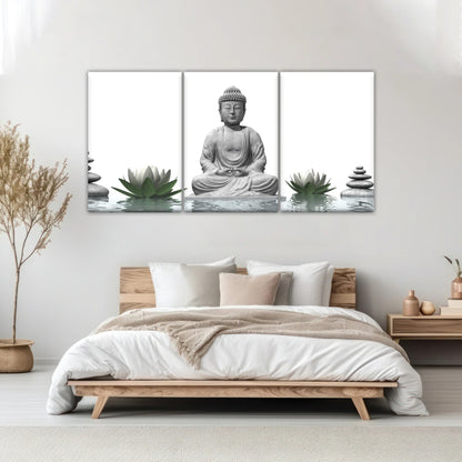 Sculpture de Bouddha assis Religion Bouddha Toile Art mural