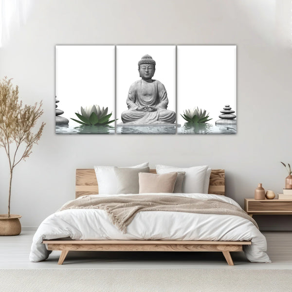 Sculpture de Bouddha assis Religion Bouddha Toile Art mural