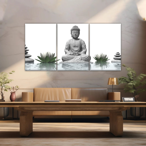 Sculpture de Bouddha assis Religion Bouddha Toile Art mural