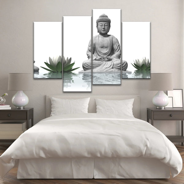 Sculpture de Bouddha assis Religion Bouddha Toile Art mural