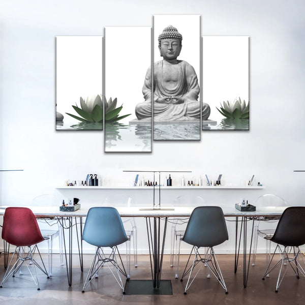 Sculpture de Bouddha assis Religion Bouddha Toile Art mural