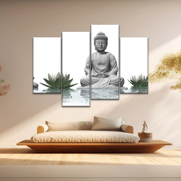 Sculpture de Bouddha assis Religion Bouddha Toile Art mural