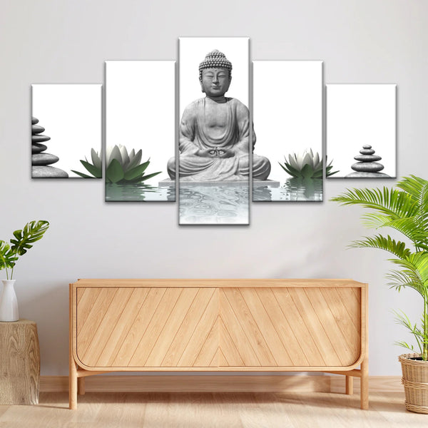 Sculpture de Bouddha assis Religion Bouddha Toile Art mural