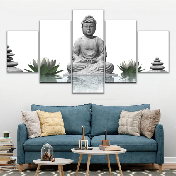 Sculpture de Bouddha assis Religion Bouddha Toile Art mural