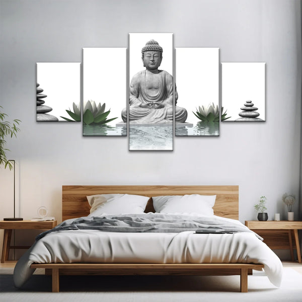 Sculpture de Bouddha assis Religion Bouddha Toile Art mural
