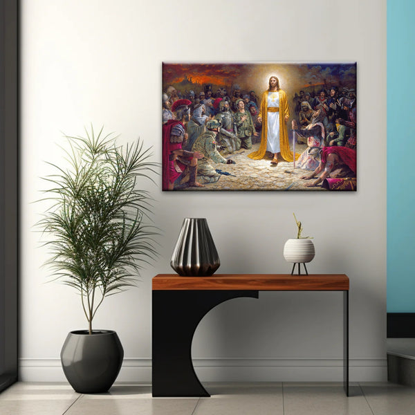 Soldiers of Jesus Christ Praying Before The Lord For Sins Committed Jesus Wall Decor