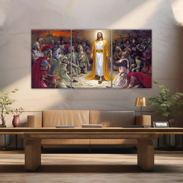 Soldiers of Jesus Christ Praying Before The Lord For Sins Committed Jesus Wall Decor