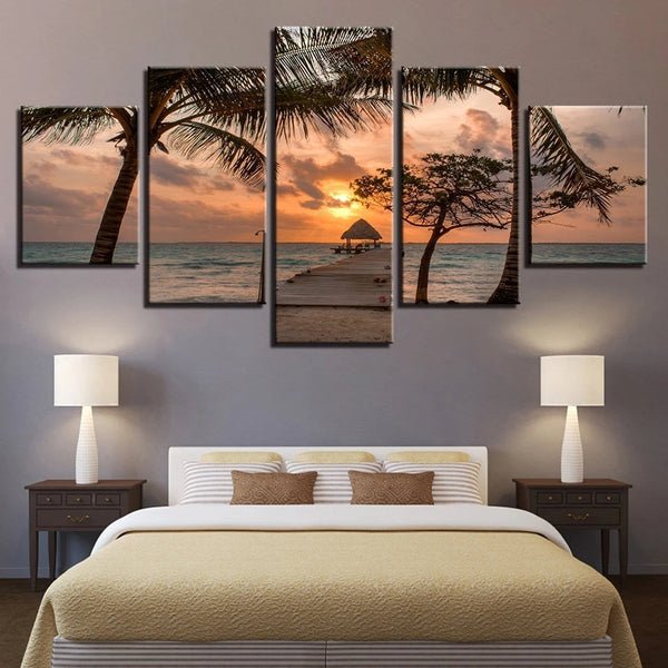 Impressions sur toile personnalisées en 5 panneaux 24x44" (moyen)