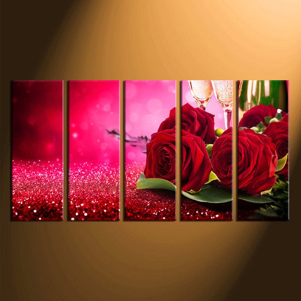 Leinwand Personalisiert 5-teiliges Leinwandbild 80 x 150 cm (extragroß)