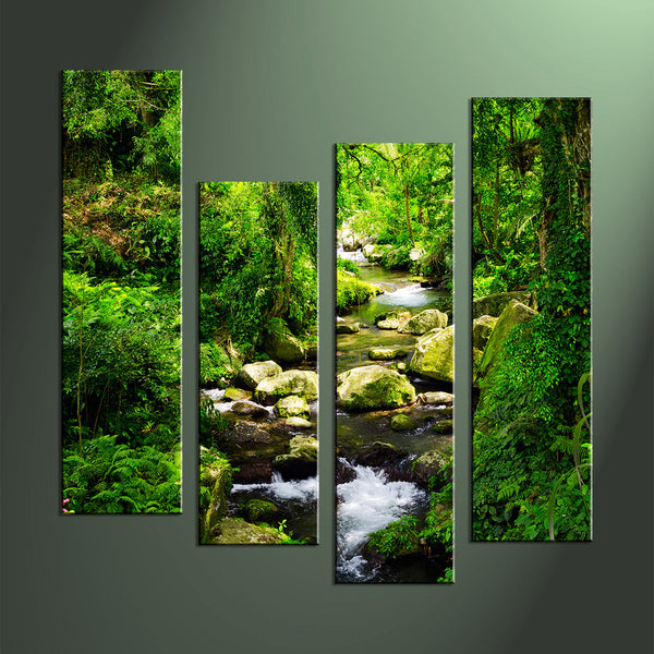 Custom Split Canvas Prints 4 Pieces Canvas Frames 40x47"(102x120cm)