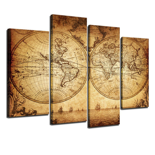 Split Canvas Prints 4 Piece Canvas Art 28x47"(70x120cm)
