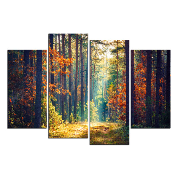 Custom 4 Panel Split Canvas Prints 28x40"(70x100cm)