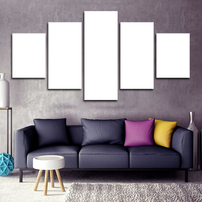 Impressions sur toile personnalisées en 5 panneaux