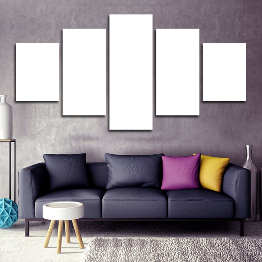 Impressions sur toile personnalisées en 5 panneaux